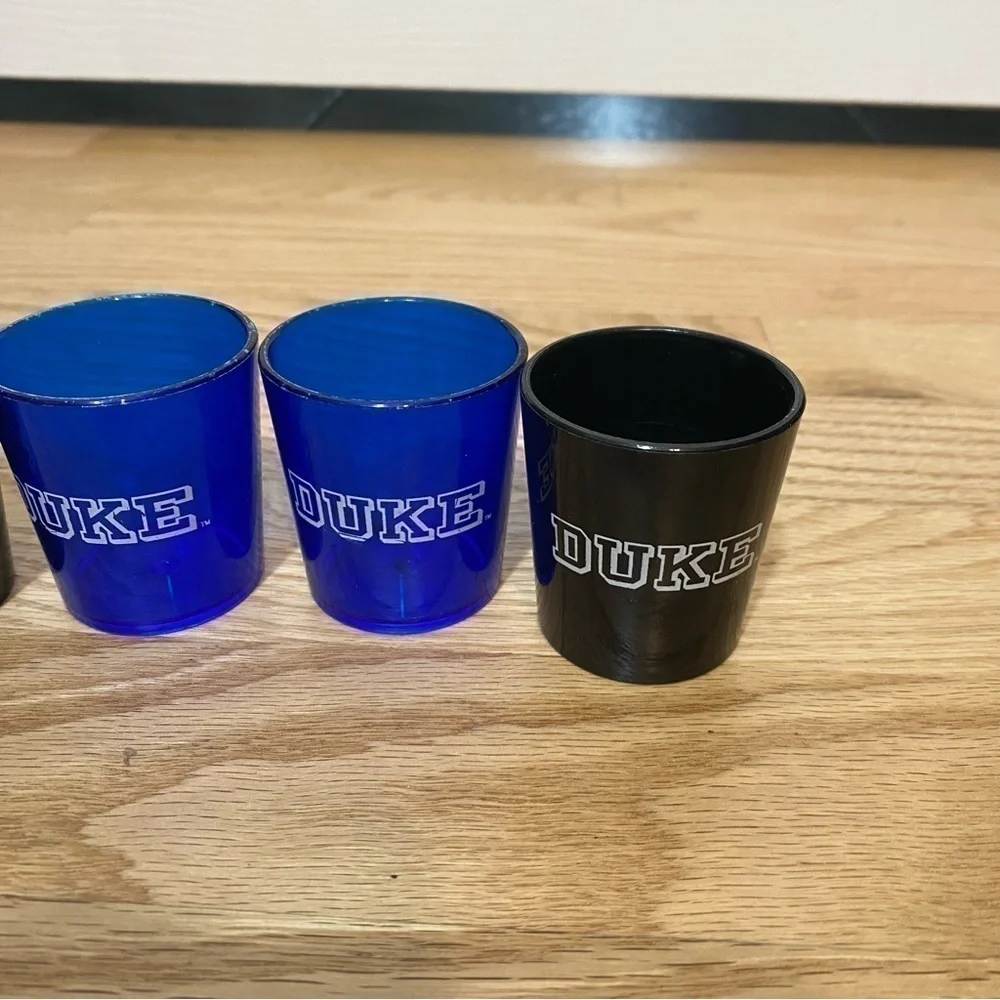 Duke University Shot Glass Set Plastic Blue Devils